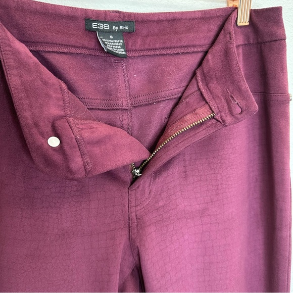 Velvety Burgundy Pant Size 8 - Picture 3 of 12
